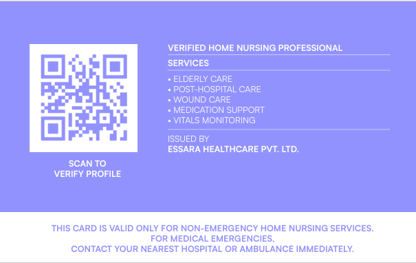 PulseVisit Clinician ID Card Back